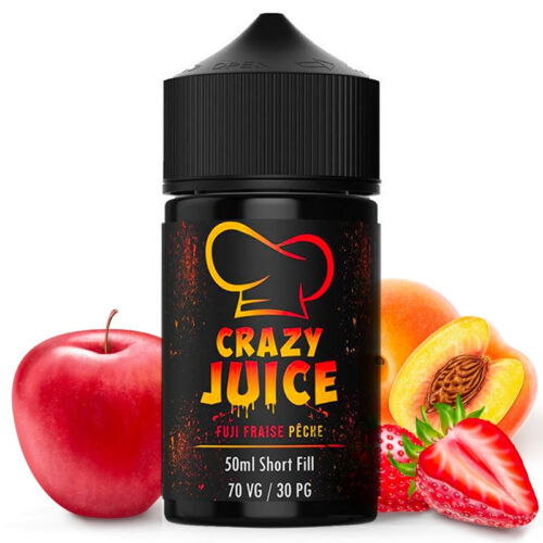 wp image 30054476841095 E-liquide Mukk Mukk - Crazy juice Fuji Fraise Pêche 50ml (Pomme Fuji, Fraise, Pêche)