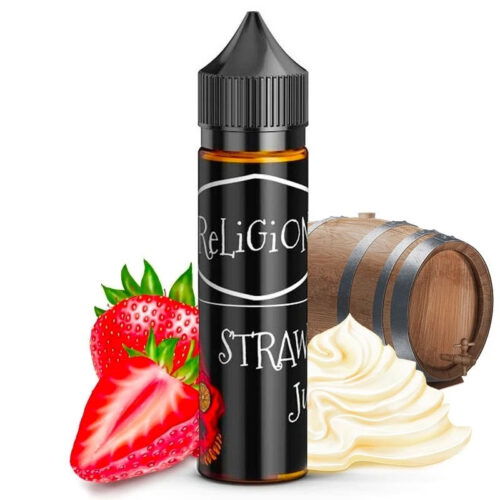wp image 30717675143303 E-liquide Religion - Straw Kill 50ml (Fraise, Crème fraîche, Vieilli en fût de chêne)