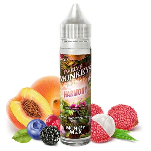 wp image 30722962489479 E-liquide Twelve Monkeys - Harmony 50ml (Pêche, Baies, Litchi)