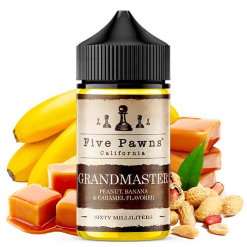 wp image 31277078642823 E-liquide Five Pawns - Grandmaster 50ml (Banane, Beurre de cacahuète, Caramel)