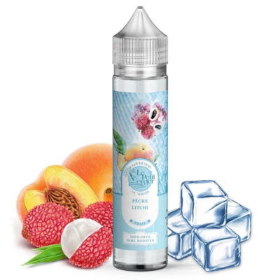 wp image 30546517360775 E-liquide Le Petit Verger - Pêche Litchi longfill 50ml (Pêche, Litchi, Frais, Ice)